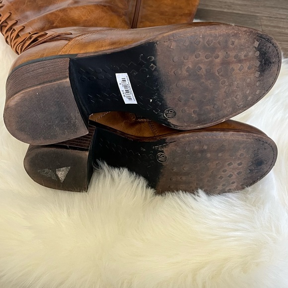 Torrid Distressed Lace Up Back Knee-High Boots Size 9 Wide Width - Picture 9 of 16